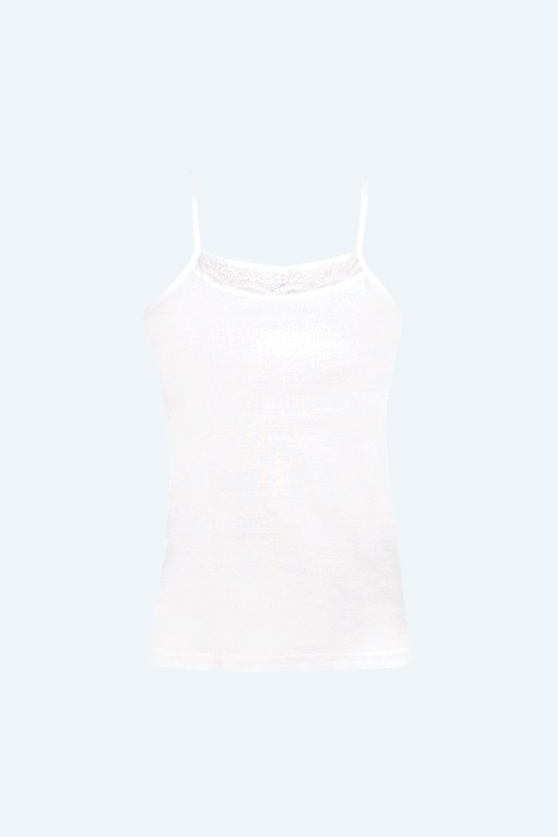 White Lace Rope Strap Undershirt 178-1 (3 Pieces)