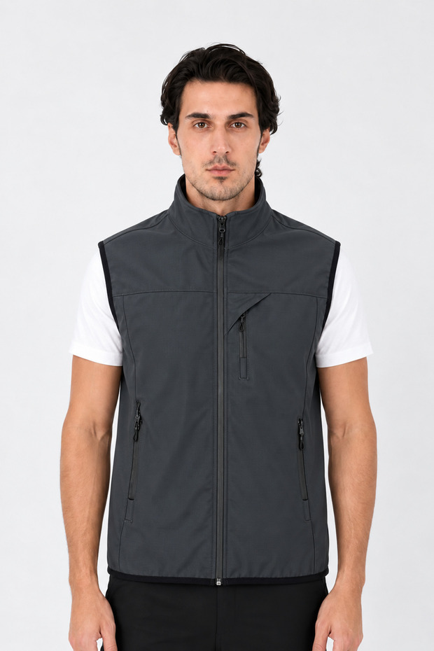 Camp452 Outdoor Tactical Softshell -With Fleece Inside- Water & Wind Resistant Men's Tactical Vest