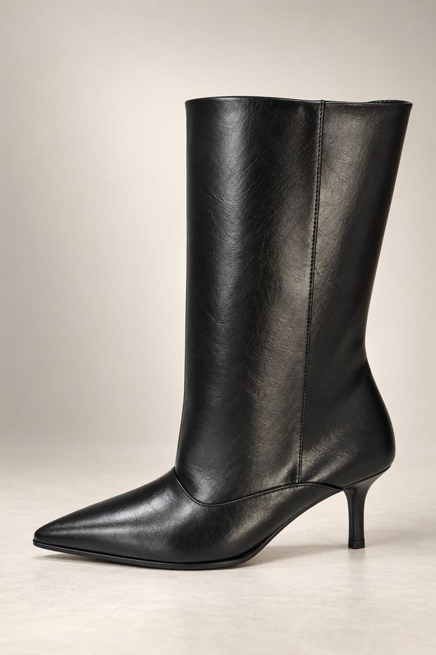 Gli̇de Pointed Toe Thin Heeled Women's Boots