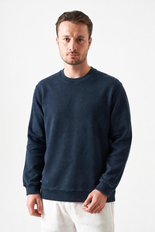 Men's Navy Blue Crew Neck Thessaloniki Sweatshirt