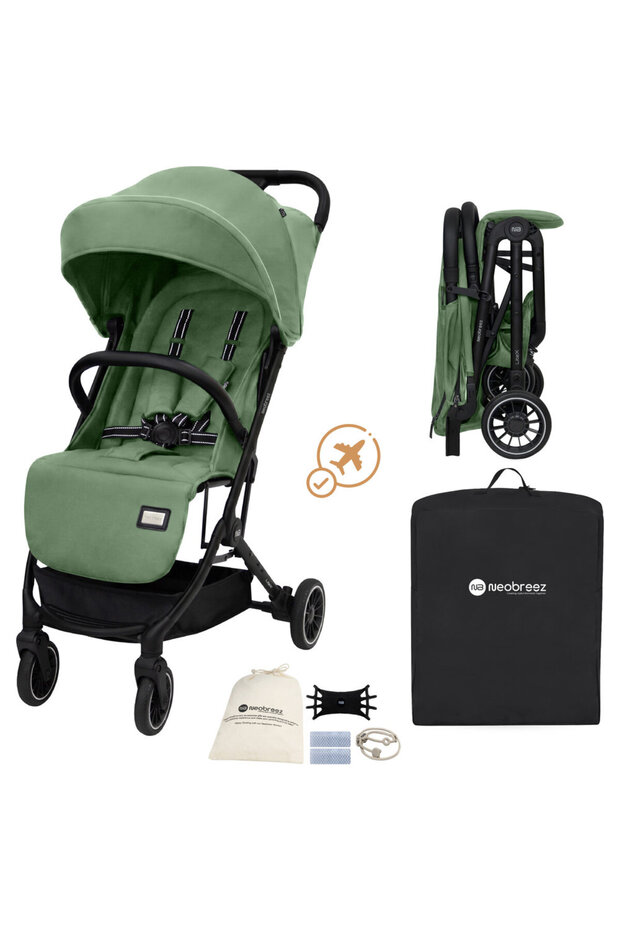- Litex Compact Cabin Stroller Travel Stroller - Green