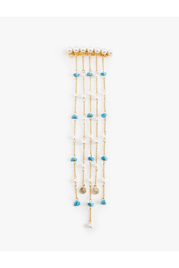 Hair Clip with Pearl Bead Detail