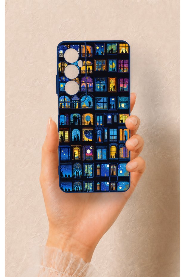 Realme C65 Compatible Night City Stories Patterned Silicone Case
