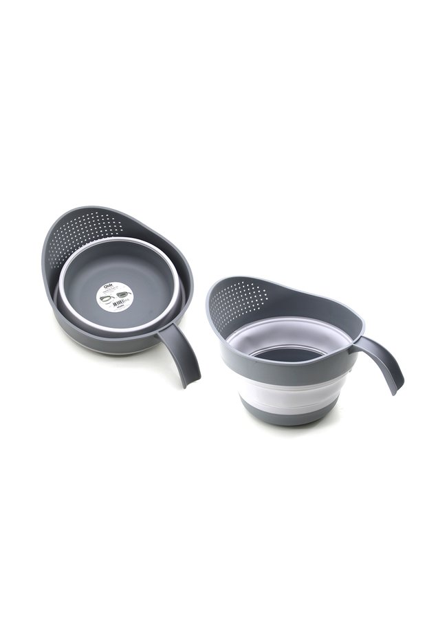 Foldable Rice Strainer Gray