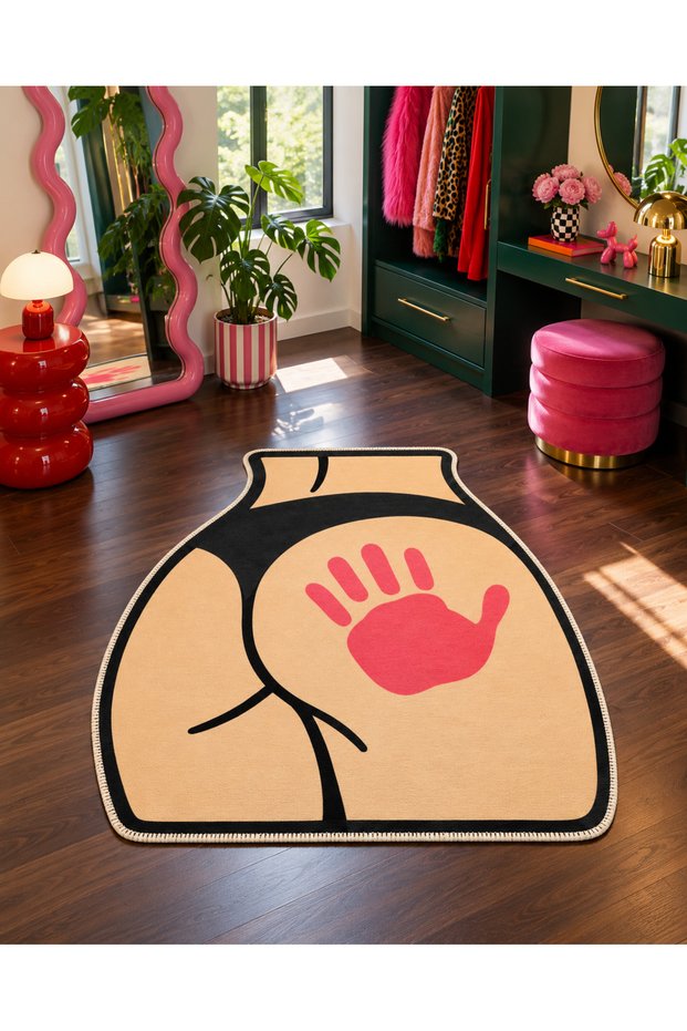 Auraplus Handprint Pop Pattern Modern Woven Base Decorative Carpet Auraplus121