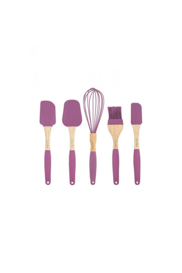 Tantitoni Cherry Red Silicone 5-Piece Prep Set