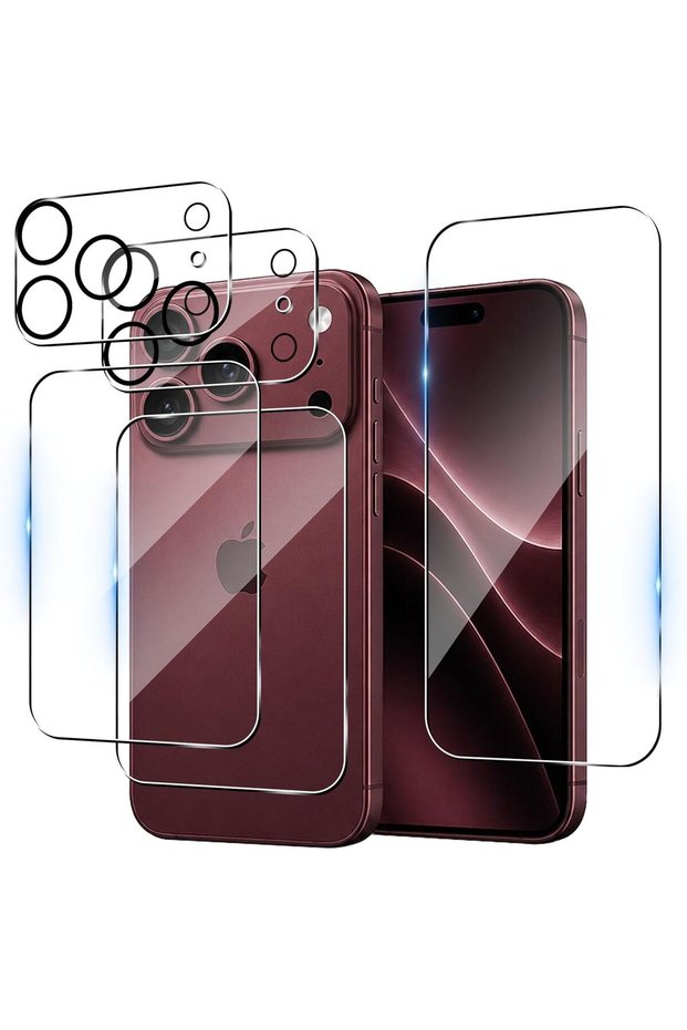 iPhone 18 Pro Max Set Tempered Glass Screen Protector Nano Glass Back Protector, 9H Hardness Protective Glass - Back Protection - Lens Surround Protection