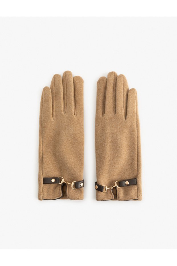 Suede Look Belted Gloves
