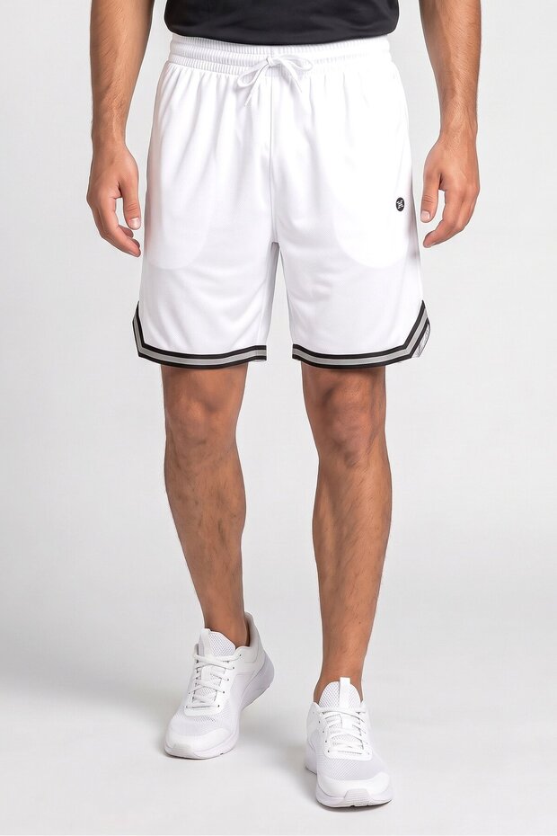 Men Sportswear Fit Basketball Shorts, White