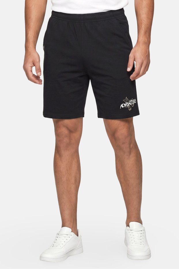 Men Relaxed Fit Outdoor Shorts, Black