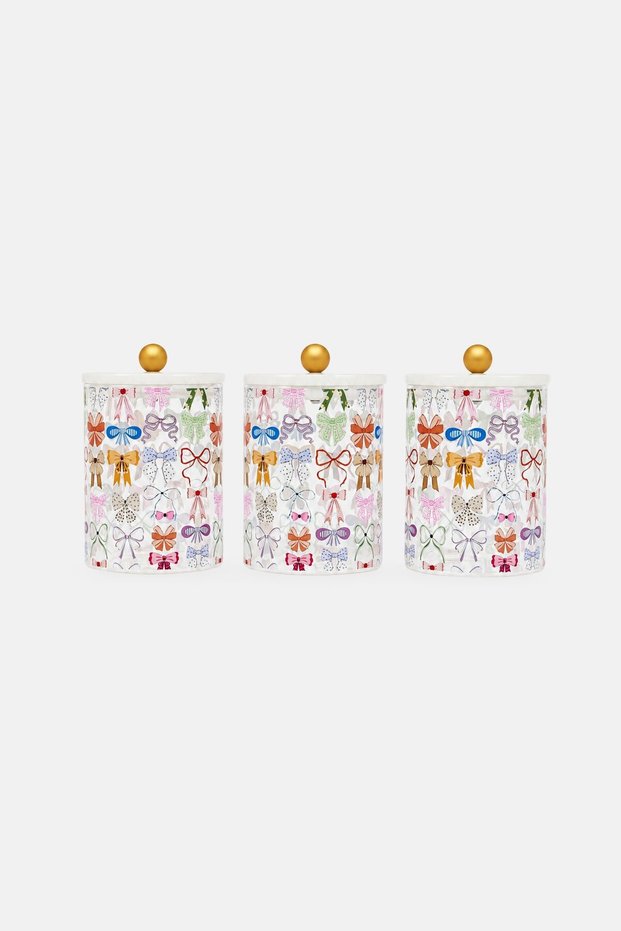 3 Pieces Glass Canisters, 500 ml