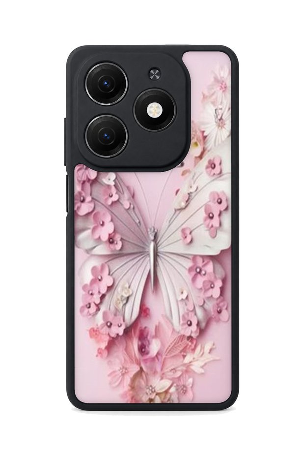 Spark 20 Compatible Printed, Matte Black, Soft Silicone, Protective, Shock Absorbing Cover, Case