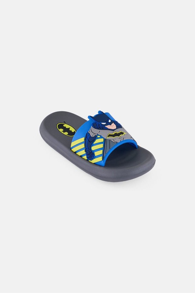 Kids Boy Batman Slip On Slides, Grey