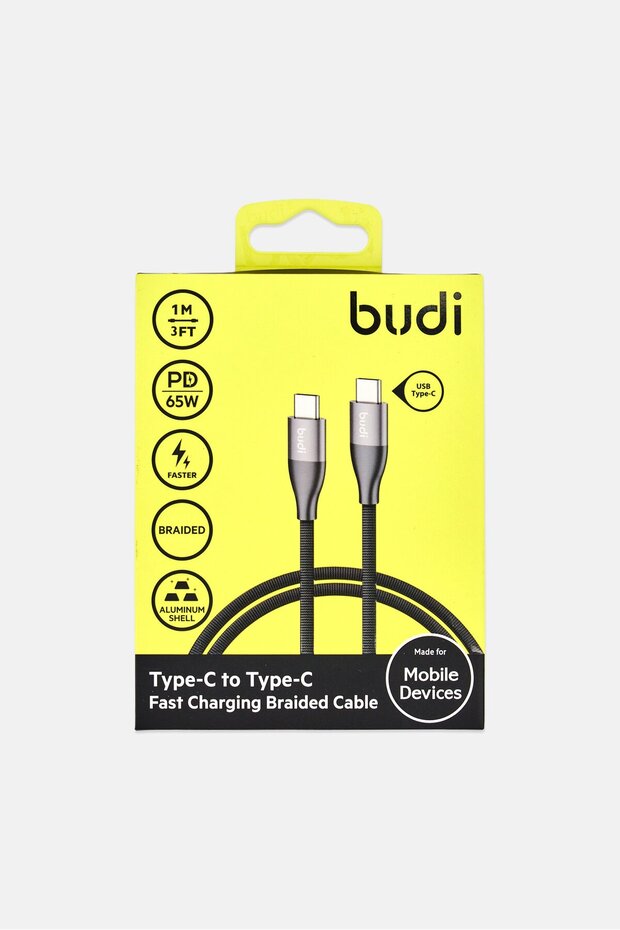Type-C Fast Charging Braided Cable, Black