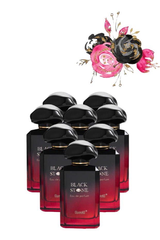 8 قطع من العطور الحجرية السوداء 100 ML