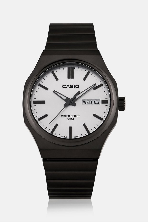 Men MTP-E735B-7AVDF Stainless Steel Analog Watch 37 mm, Gunmetal