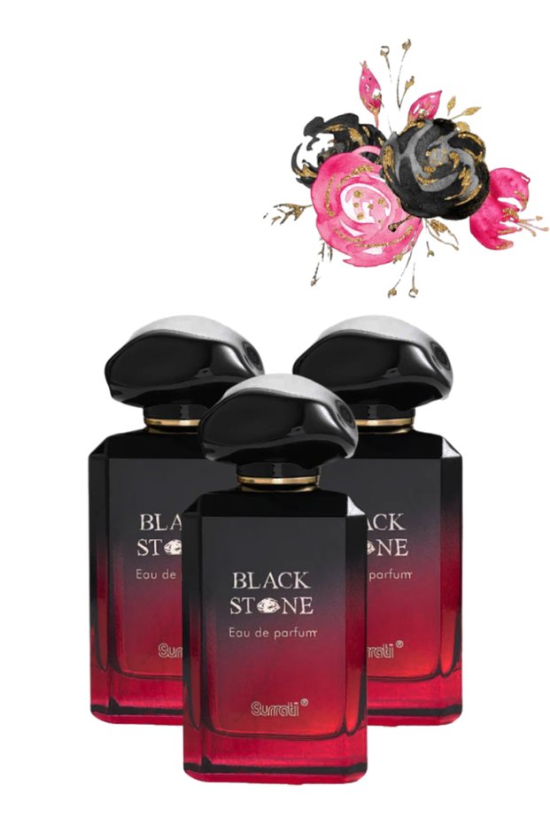 3 قطع من العطر الحجري الأسود 100 ML