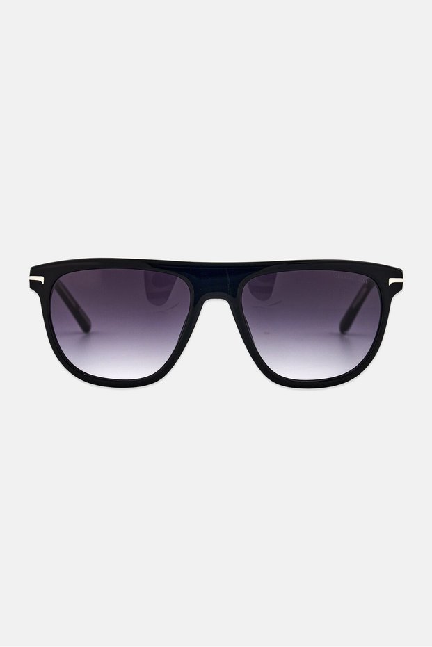 Men CR 80015 C1 Square Sunglasses, Black