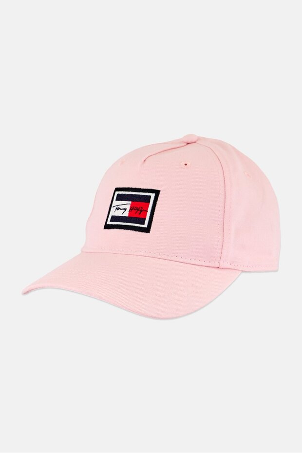 Men Embroidered Logo Adjustable Cap, Pink