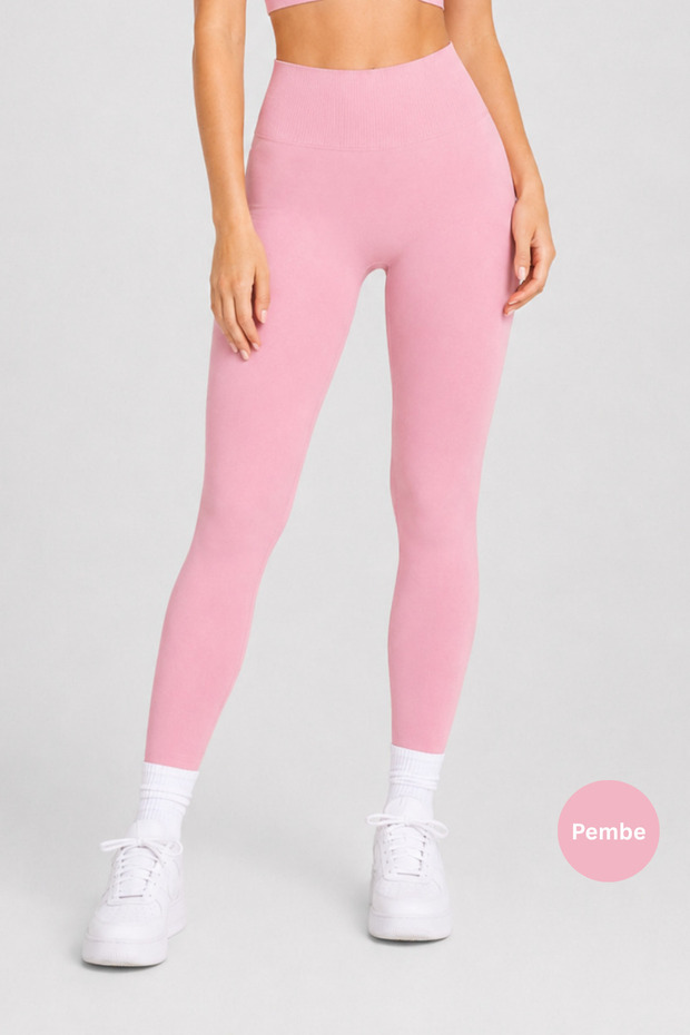 Pink Push up Seamless Women's Sports Leggings 1950-Tyt