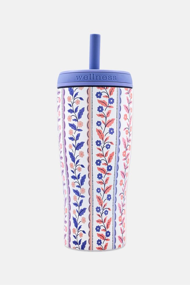 Stainless Steel Vacuum Insulated Tumbler With Straw 590ml, Multicolor
