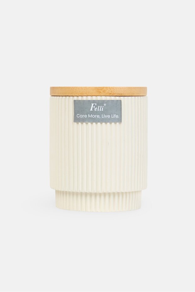 Ribbed Toothbrush Holder, Off White