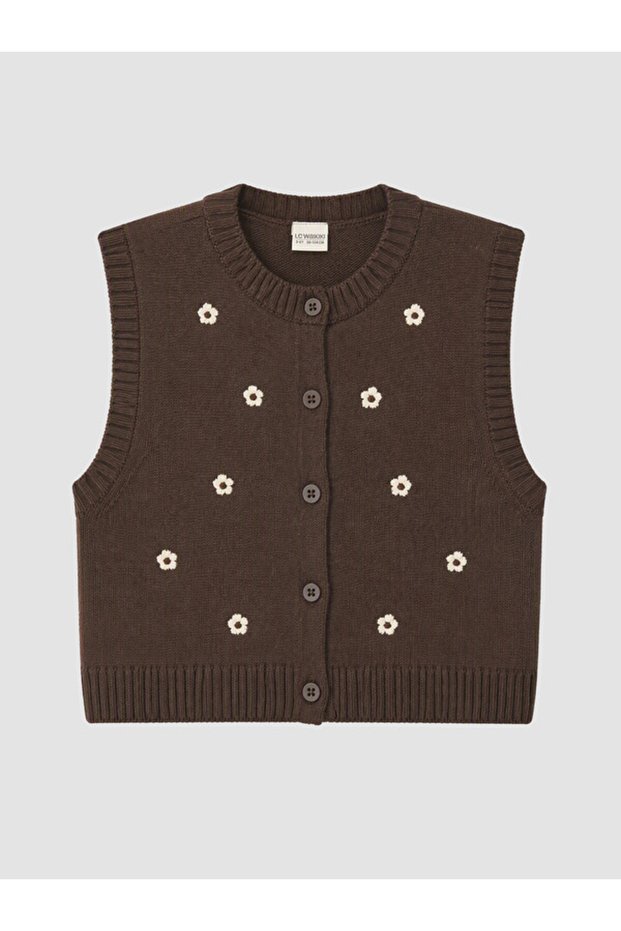 Timeless Clothing & Timeless Choices Floral Embroidered Girls' Knitwear Vest