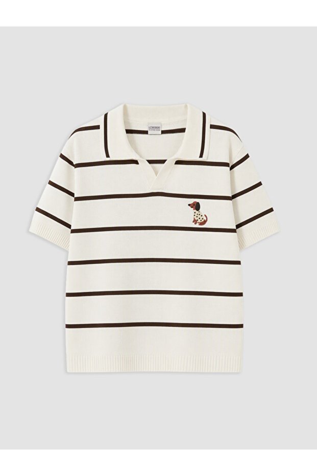 Embroidered Girls' Knitwear Sweater from Uzg Store for Style Enthusiasts
