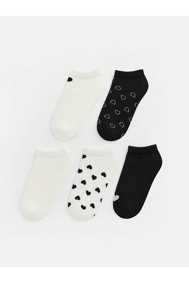 I Embroidered Women's Booties Socks 5-Pack from Freezen Store