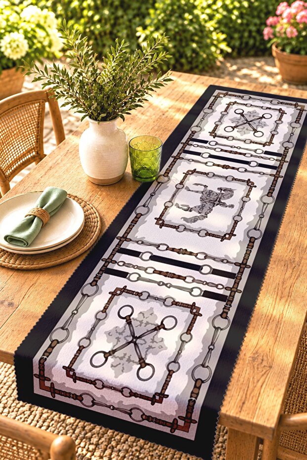 Drawing Horse Tools Patterned Runner / Tablecloth / Placemat
