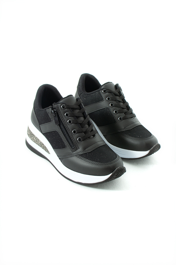 Mdln 2911 Zippered Sole Sneakers with Stone Detail on the Sole