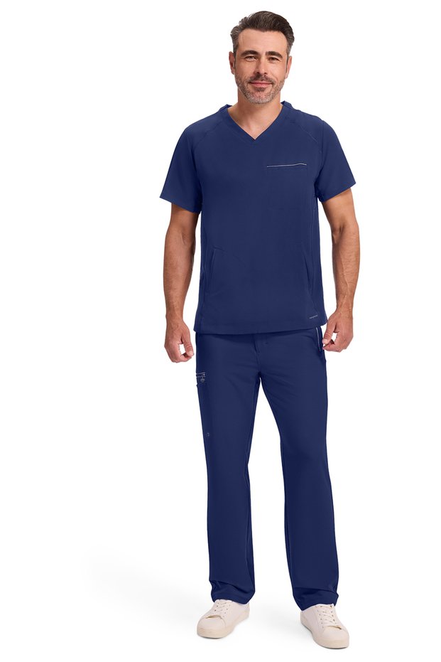 Hhe2382 Steven – Hhe9173 Noah Men's Scrubs Surgical Suit – Imported, 360 ° Flexible, Stylish and Durable, 10-Pocket and Comfortable Doctor/Nurse Uniform