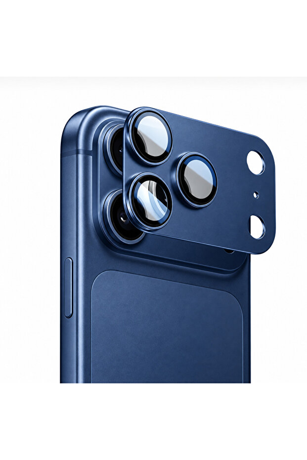 Compatible with iPhone 17 Pro Max (6.9 Inch) Full Coverage Aluminum Sapphire Island and Lens Camera Protector