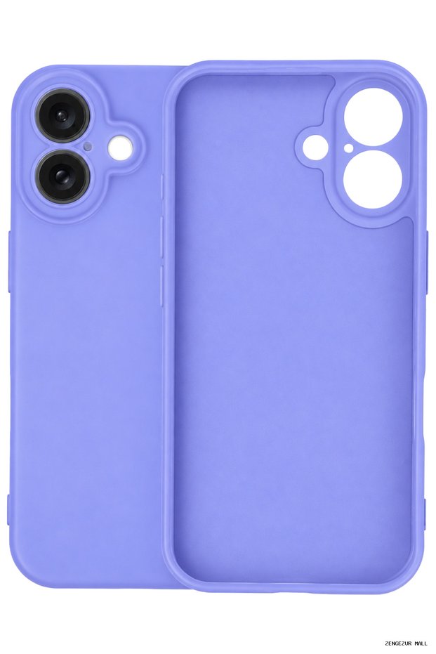 Zngzrmll Newface iPhone 16 Case Nano Velvet Silicone (215635) - Lilac