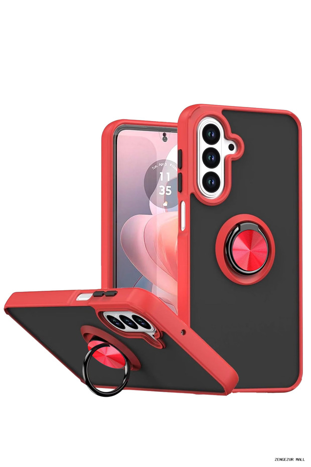 Zngzrmll Newface Galaxy A57 5g Montreal Silicone Cover with Ring (215723) - Red