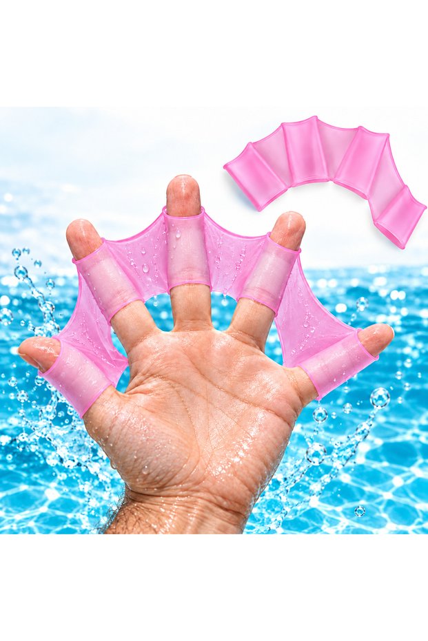 Silicone Swimming Hand Paddle Webbed Fingerless Water Exercise Glove