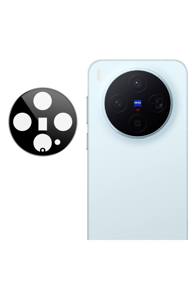 Vivo X300 Compatible Framed Camera Lens Protector Tampered Glass