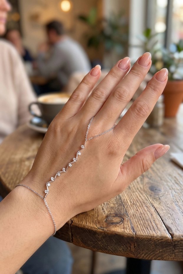 Silver Color Ivy Model Zircon Stone Shahmeran Tj-Sn811