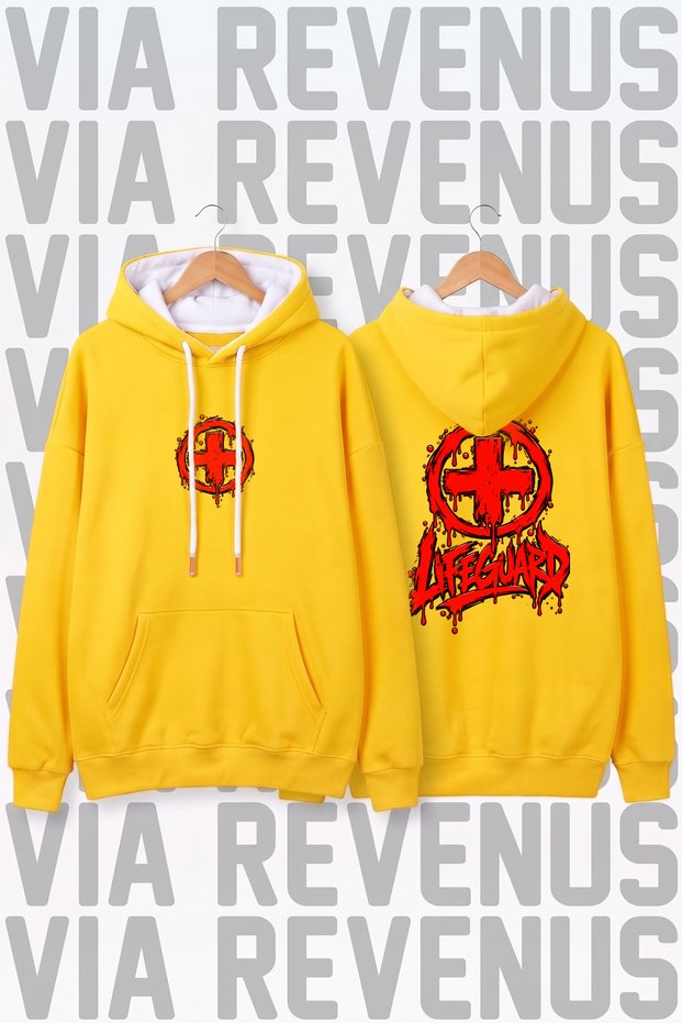 Lifeguard / Cankurtaran Streetwear Printed Unisex Wide Fit Hooded Hoodie Sweatshirt