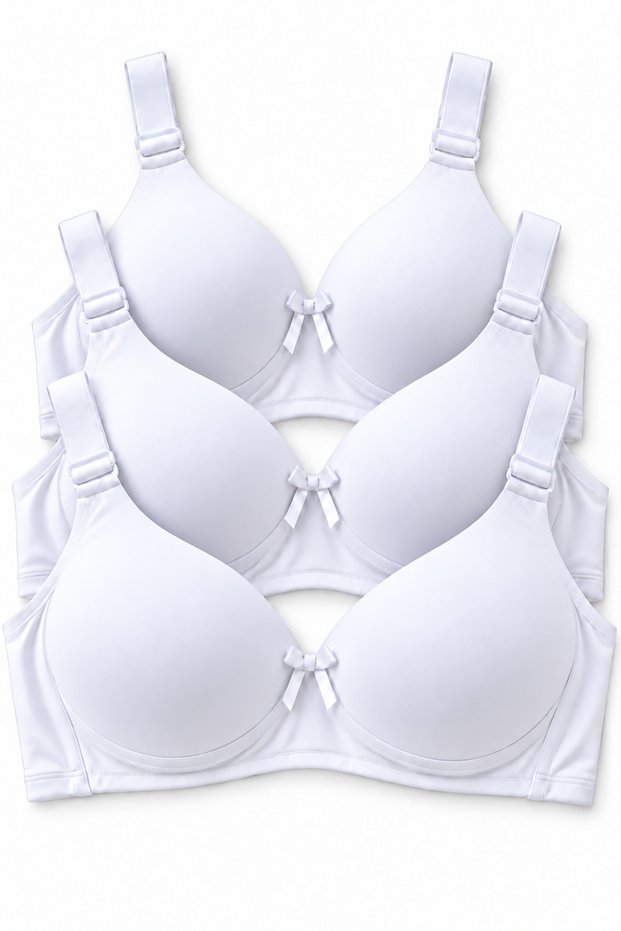 3-Piece Wire-Free Unpadded C Cup Bra