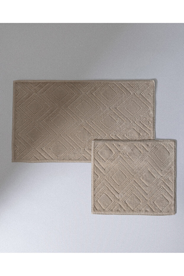 Valou 2-Pack Cotton Bath Mat - Beige