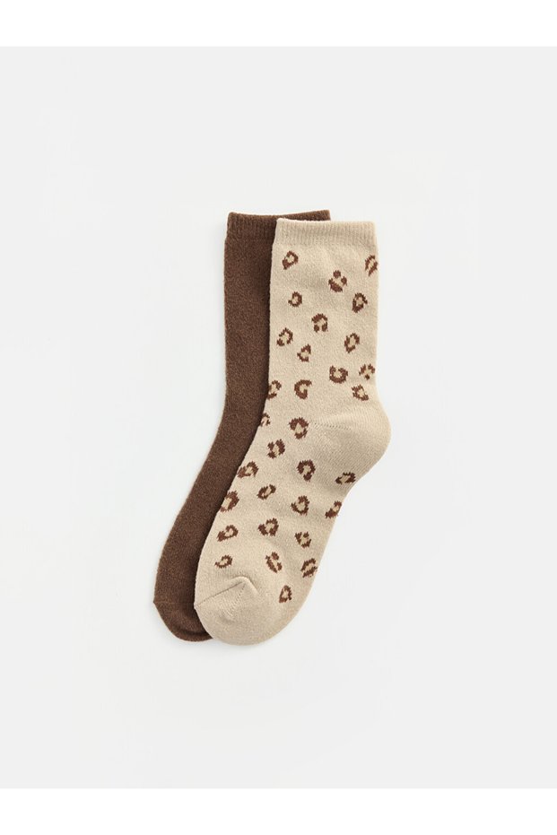 Rmz Gi̇yi̇m Farkiyla 2-Pack Embroidered Girls' Socks