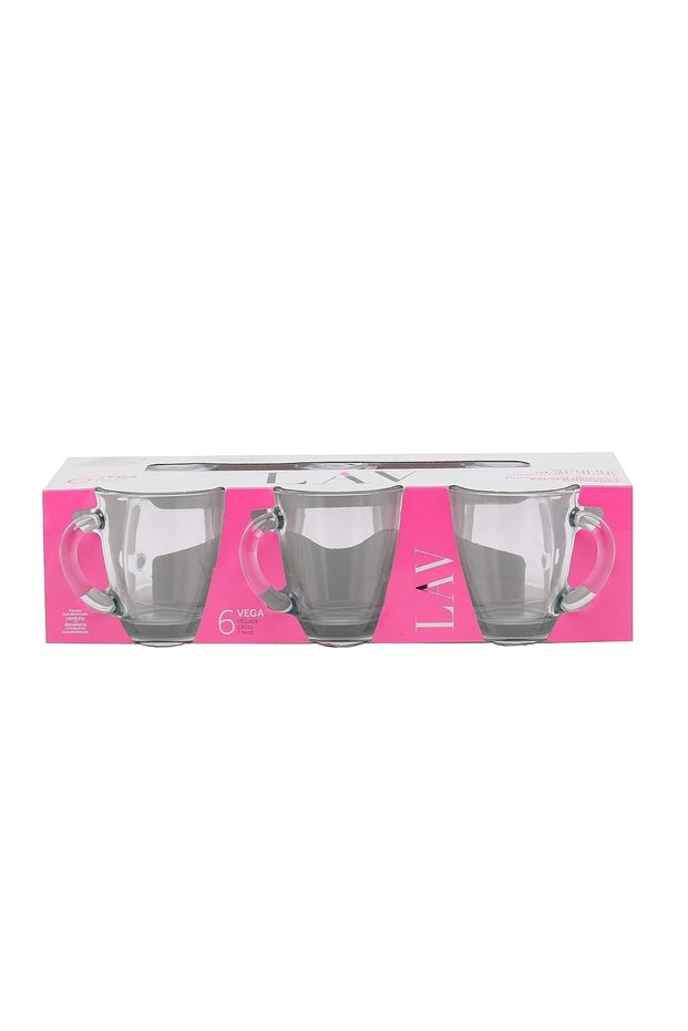 Vega 230 cc Mug Set of 6, Clear