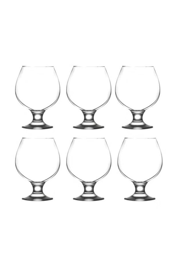 6-Piece Misket Glass Set Clear 6x390 ml