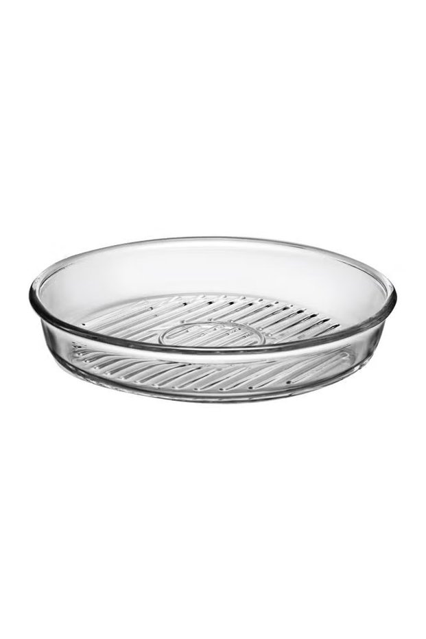 Round Glass Tray Clear 1.72 Liters
