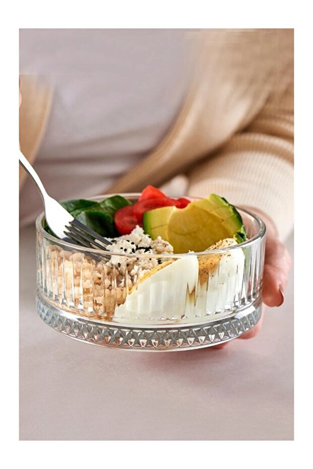 Pasabahce Elysia Bowl 510 cc, 2-Piece Glass Bowl Set GB, Clear