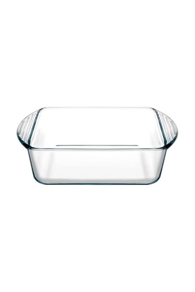 Square Glass Tray Clear 1040 ml