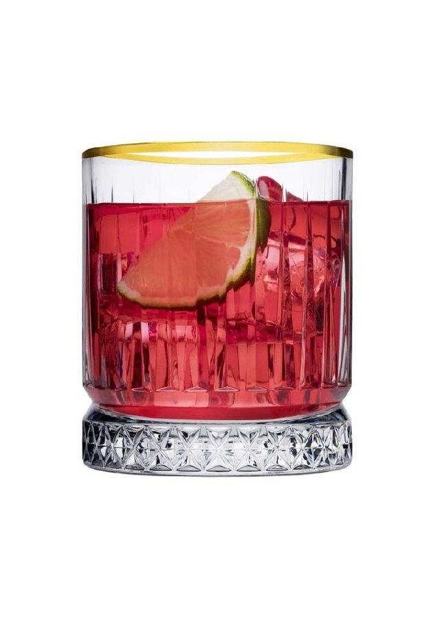 4-Piece Elysia Golden Touch Glass Set, 210 ml, Clear / Gold