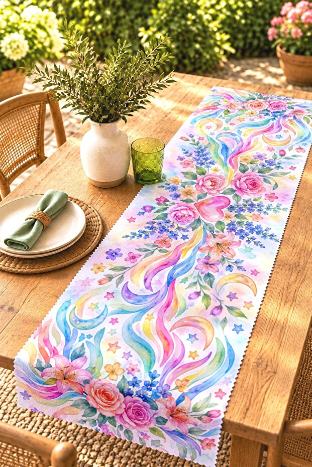 Color Flow Patterned Runner/Tablecloth/Placemat