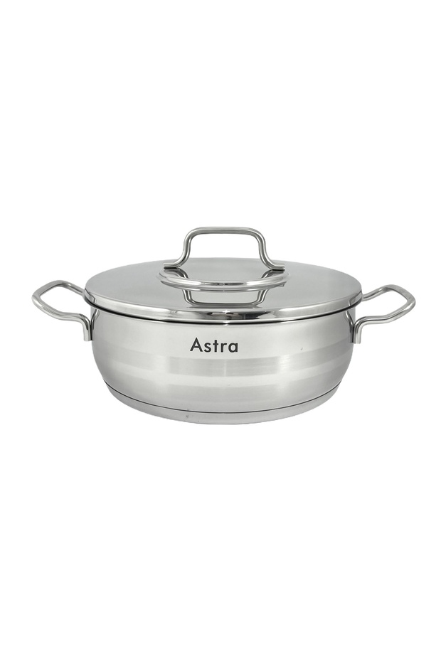 Low Casserole, 26 x 10 cm, 5.2L, Silver